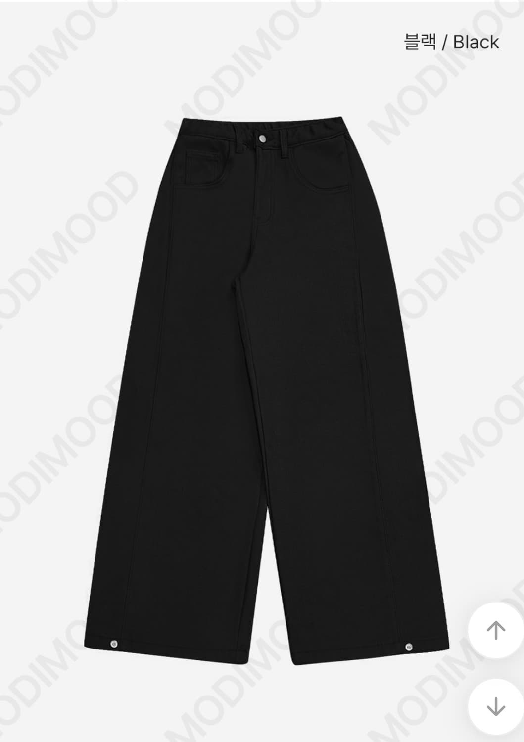 모디무드 사이드 스냅 3-way 와이드 코튼 핀턱팬츠 상품이미지5