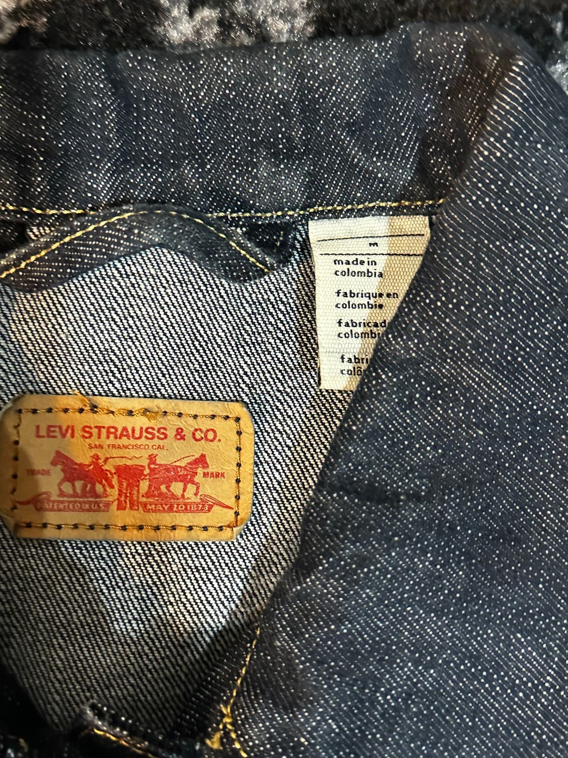 리바이스 데님 크러커 흑청 자켓  상품이미지2