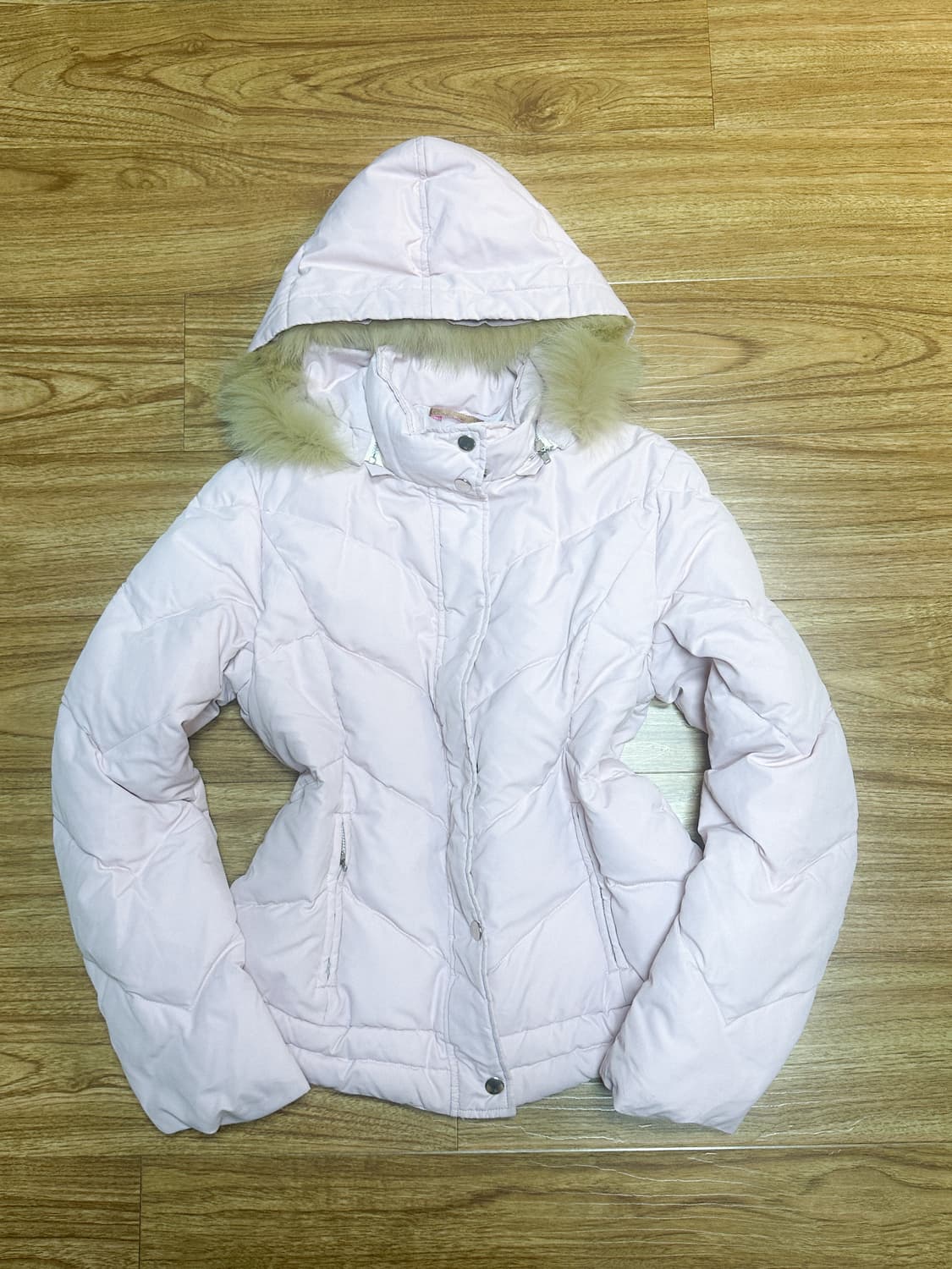 빈티지 딸기우유 핑크 패딩 히메갸루 로걀 라떼 리즈리사깔 헤이세이 모리걸 상품이미지1