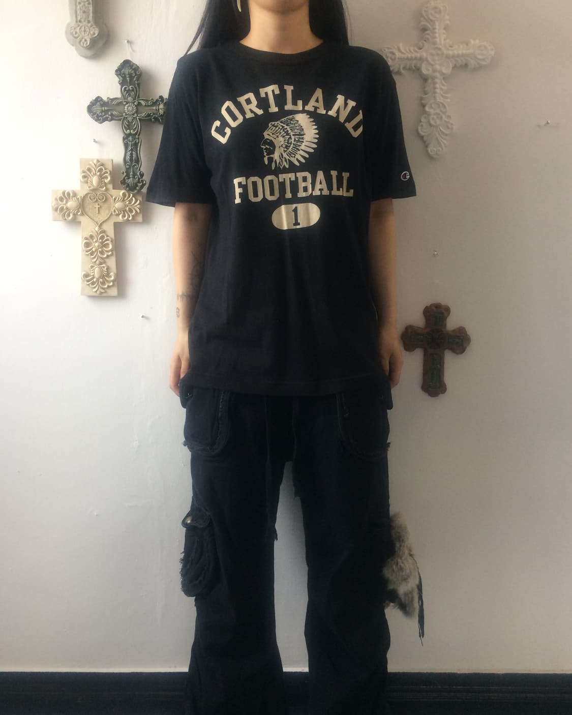 Champion printing t shirt 상품이미지1