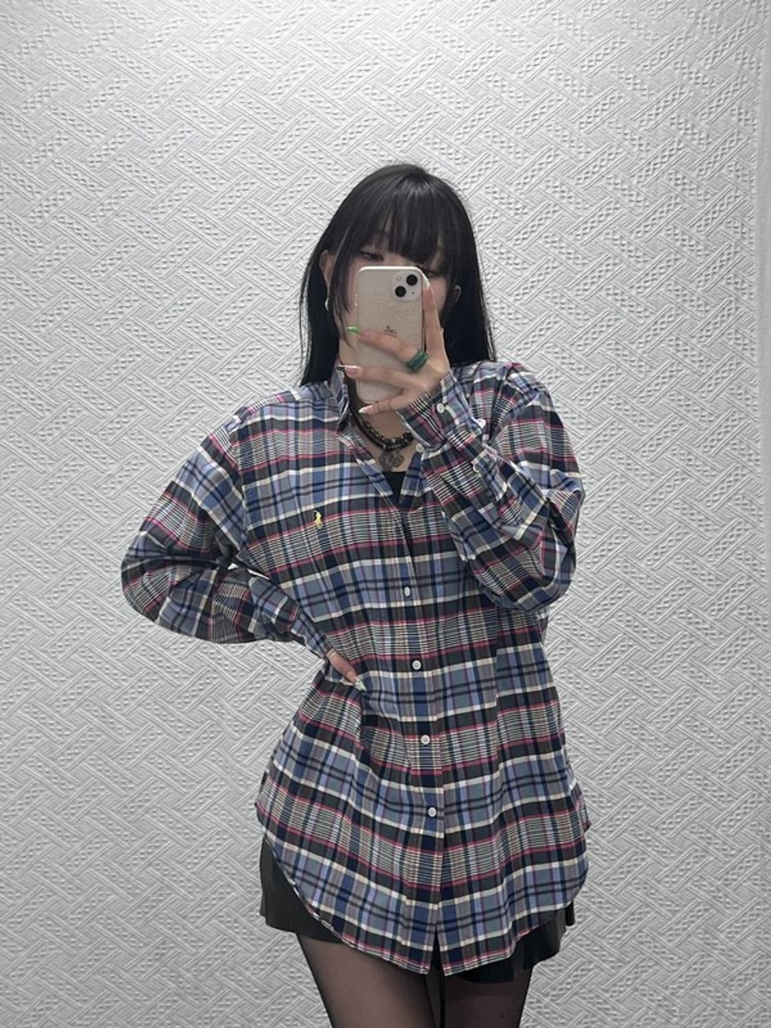 폴로 랄프로렌 빈티지 파머룩 컨트리 체크 셔츠 L C09042 상품이미지2