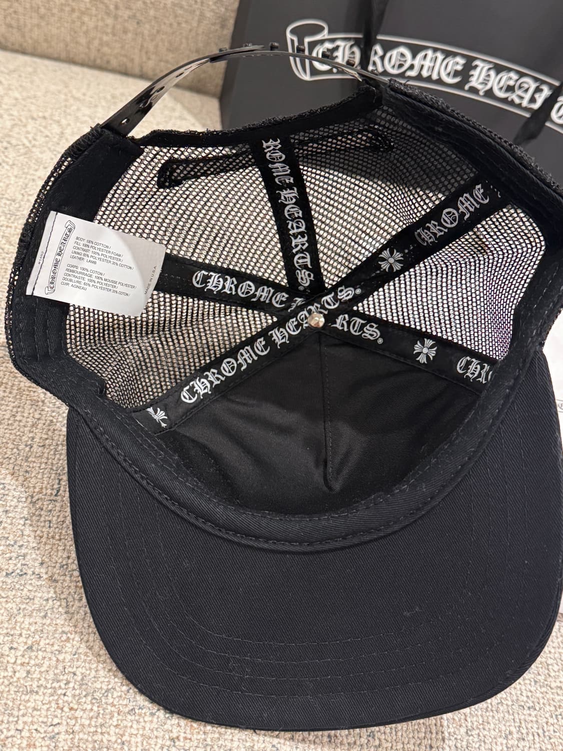 크롬하츠 세메터리 레더 패치 트러커 햇 상품이미지6