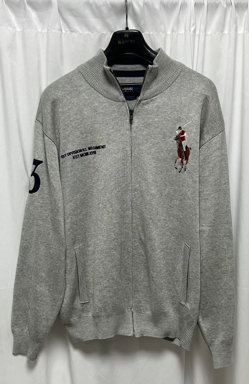 no.90 폴로 랄프로렌 패치 그레이니트집업 xl s급  상품이미지1