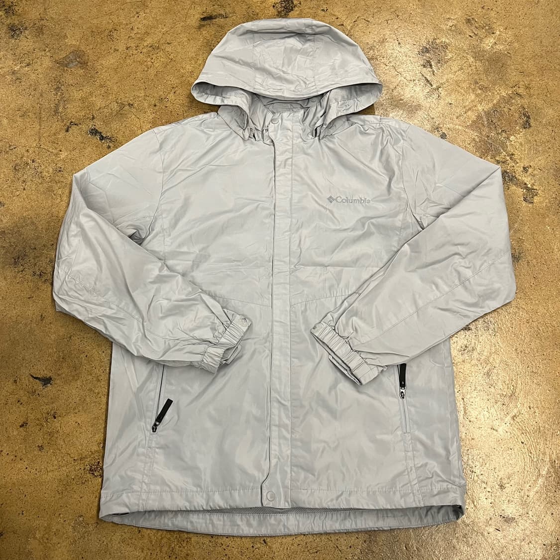 [정품/L] 컬럼비아 후드 바람막이 자켓 라이트그레이 b17 상품이미지2