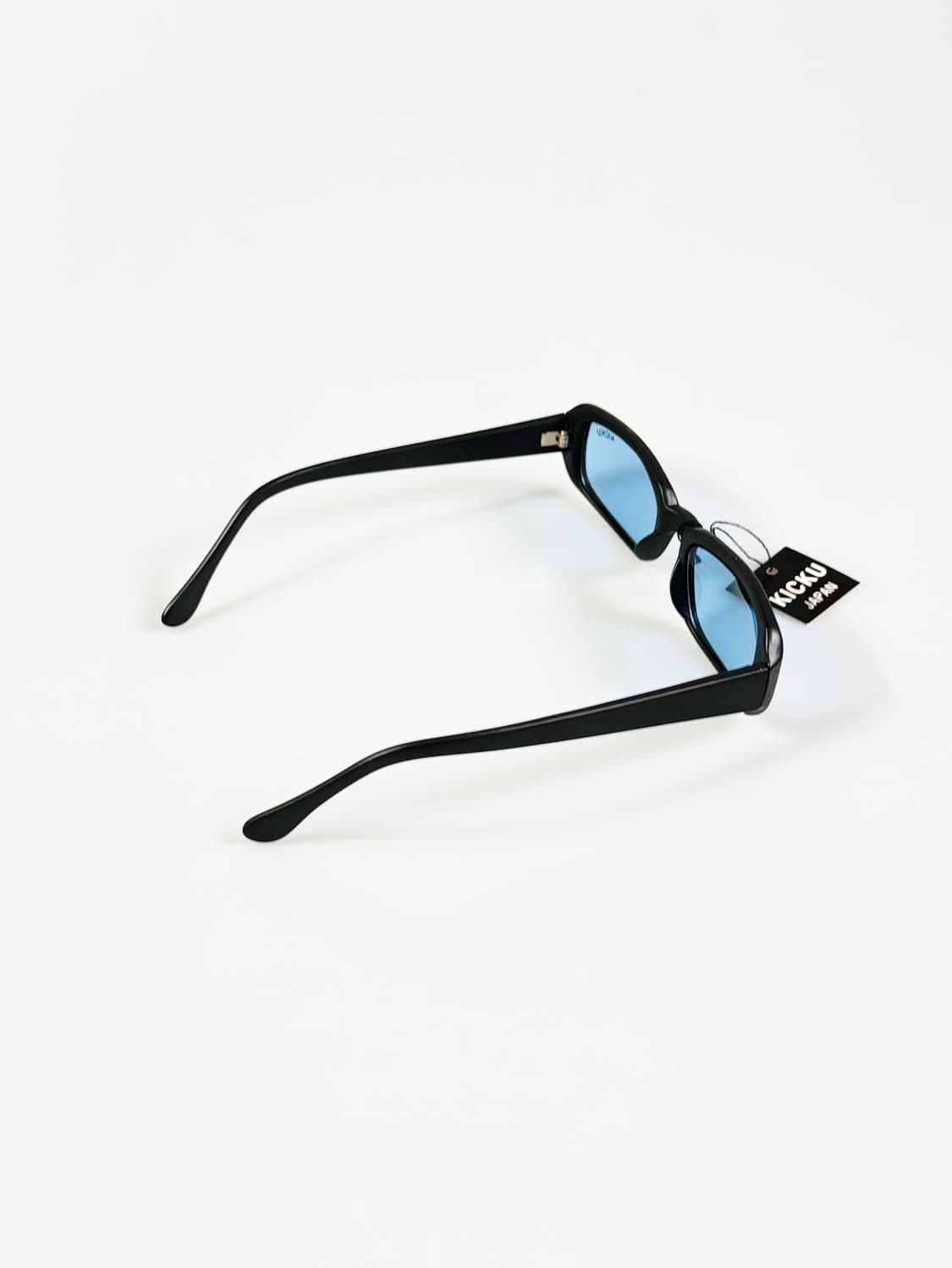 90s KICKU JAPAN 맷블랙 스퀘어 뿔테 틴트 빈티지 선글라스 상품이미지4