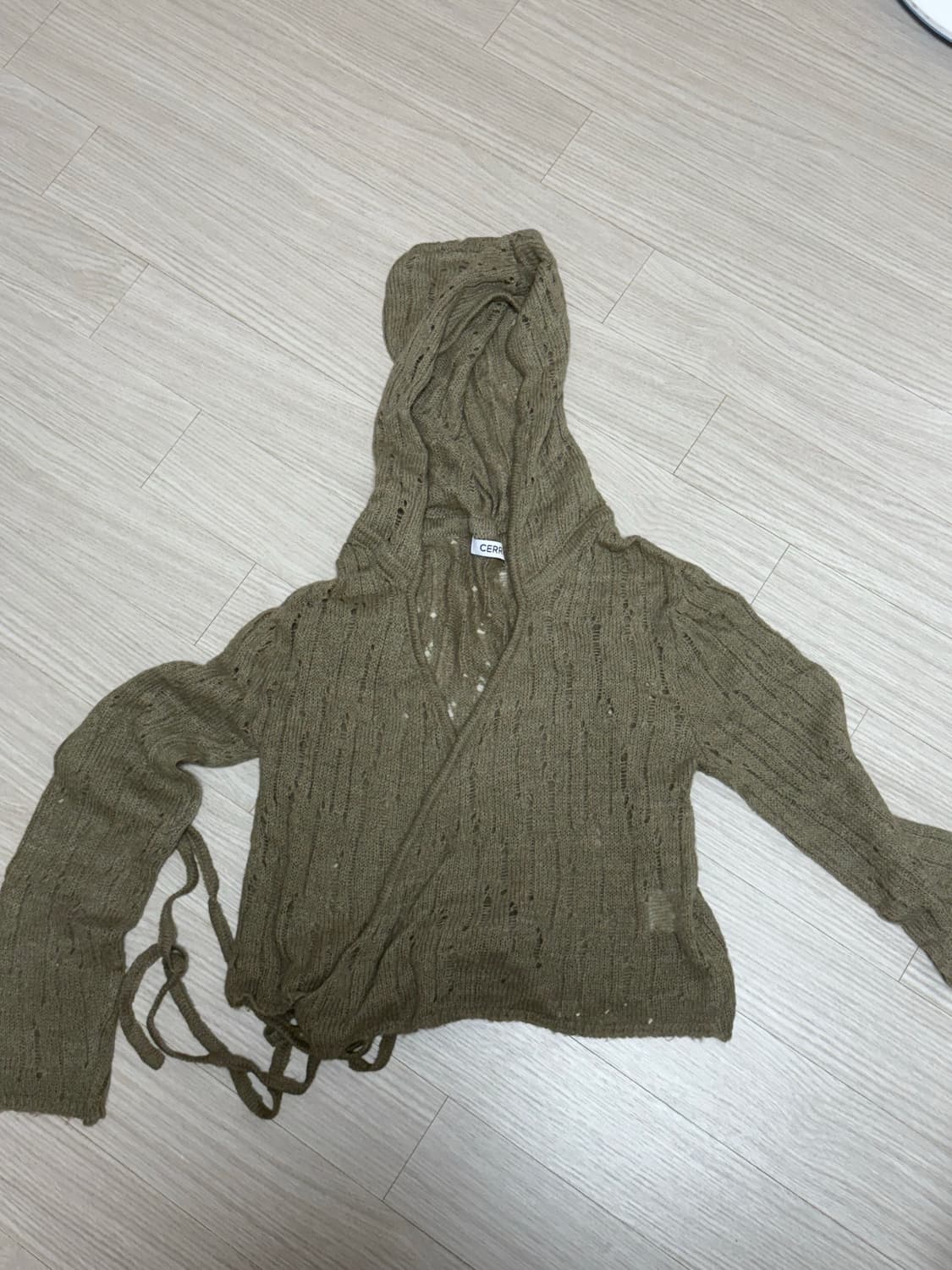세릭 HOODIE LAP CARDIGAN / BROWN 상품이미지5