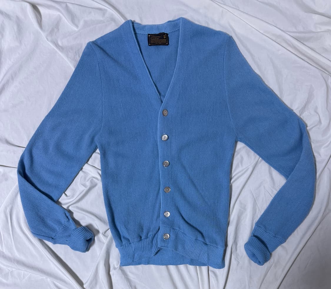 70s jc penney 오올론 아크릴 니트 가디건 상품이미지1