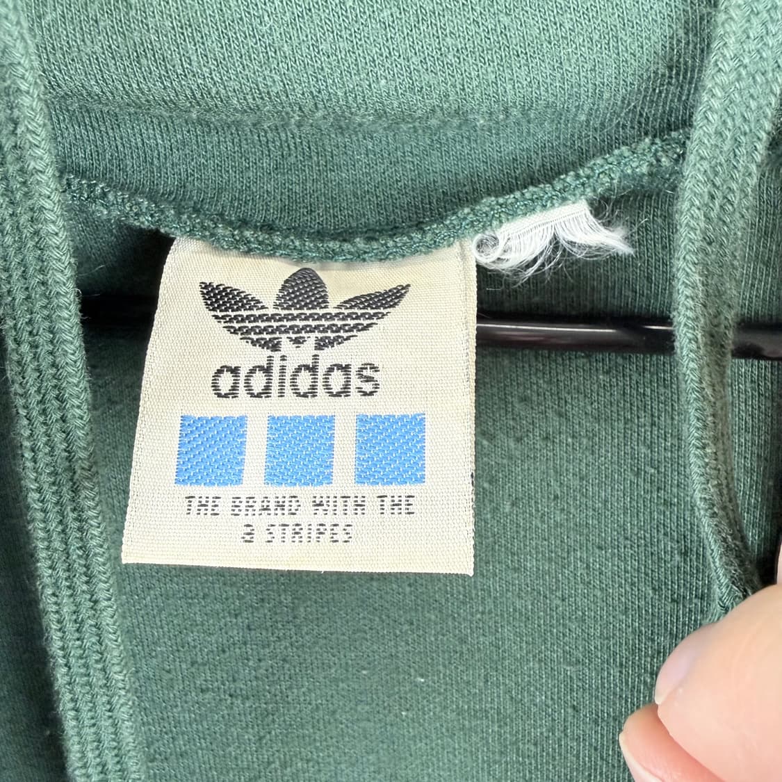 (F) 아디다스 데상트 올드스쿨 빅로고 후드집업 그린/옐로우 상품이미지3