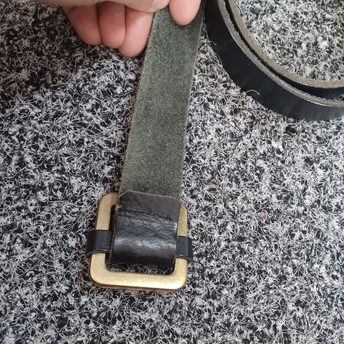 빈티지 가죽 벨트 블랙 상품이미지4
