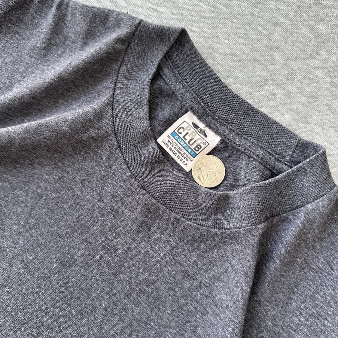 90's 빈티지 PRO CLUB 컴포트 라지그레이 반팔 티셔츠 L 상품이미지1