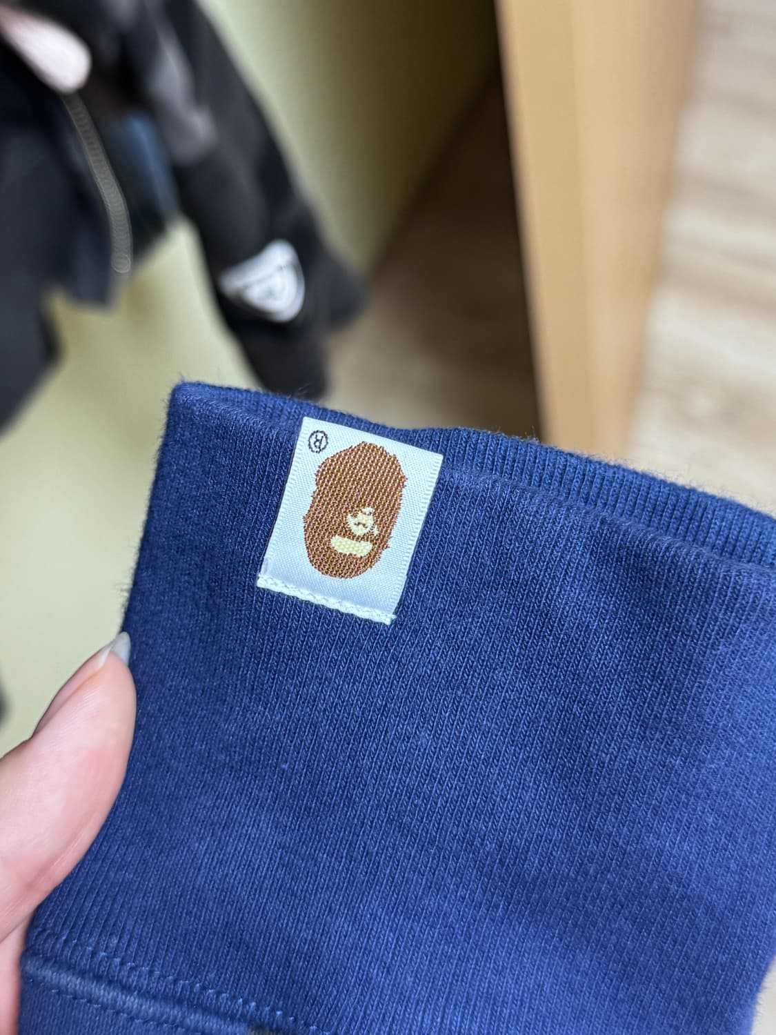 베이프 카모 세퍼레이트 샤크 후드 집업 블랙 네이비 M 상품이미지8