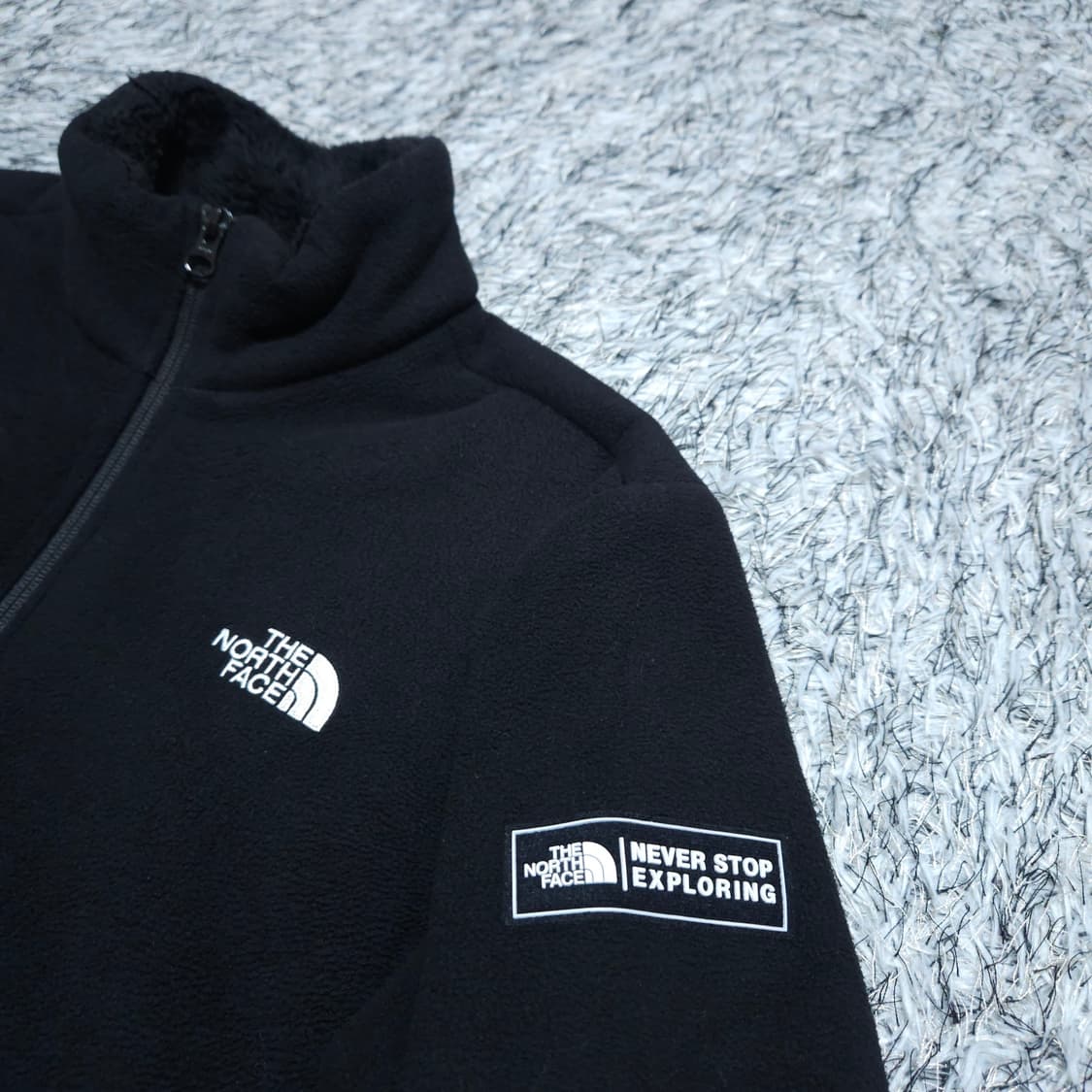 노스페이스) M 남자 블랙 퍼리 플리스자켓 양털집업 / 왕눈이샵 상품이미지4