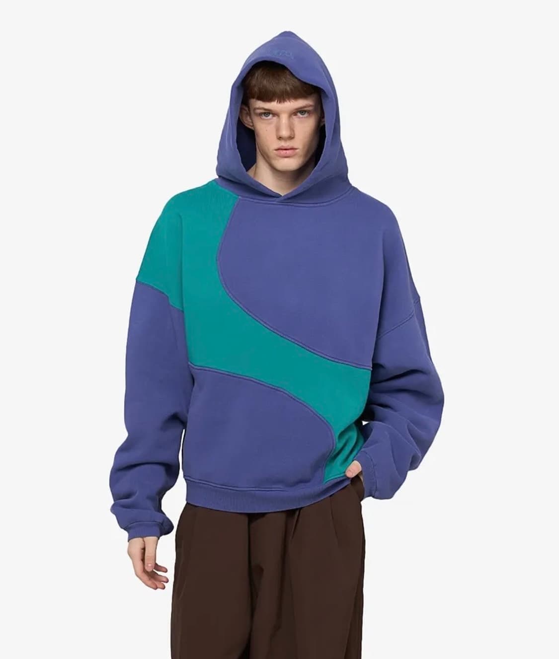 [M,L]이알엘 ERL 25fw 웨이브 후드티/블루 상품이미지1