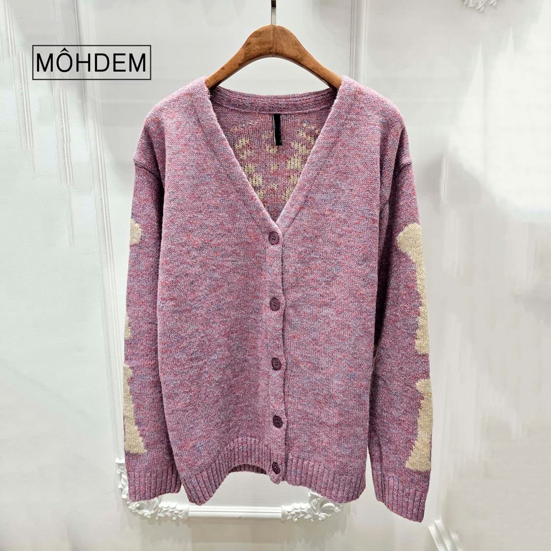 [premium] 본 스컬 가디건 핑크 상품이미지2