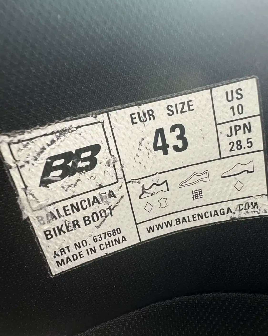 발렌시아가 20FW 런웨이 타이렉스 바이커 부츠 새상품(43) 상품이미지8