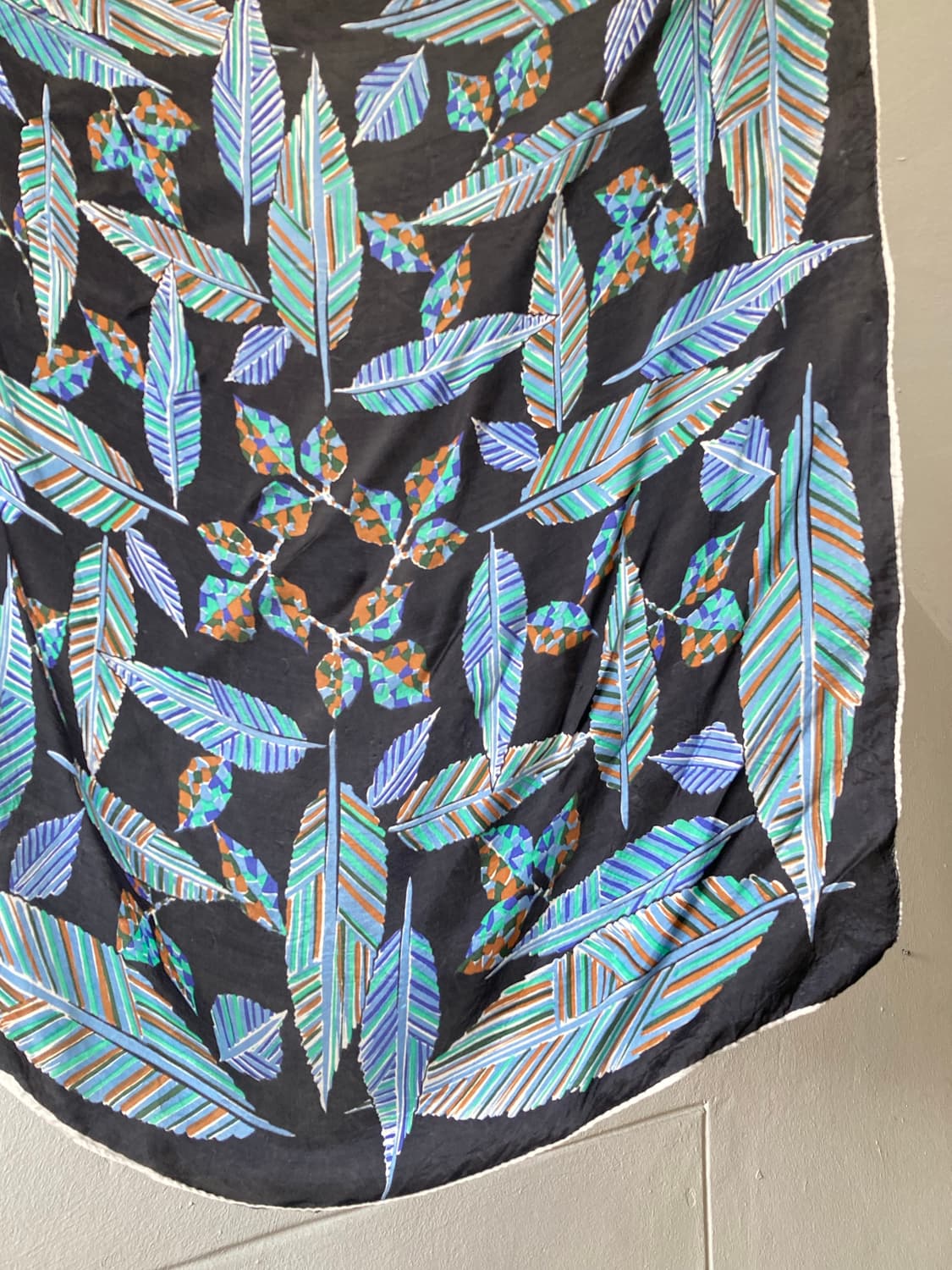 빈티지 블루 패턴 스카프 상품이미지3