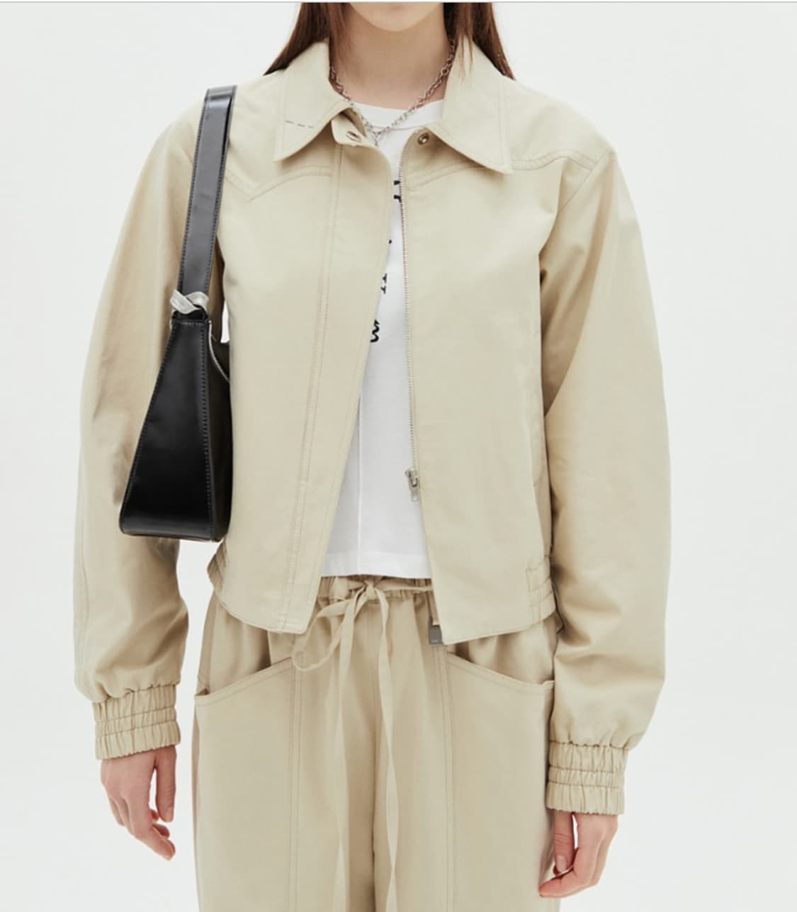 마뗑킴 스티치 점퍼 봄버 자켓 Matin Kim 웨스턴 디테일 컬러 스티 상품이미지1