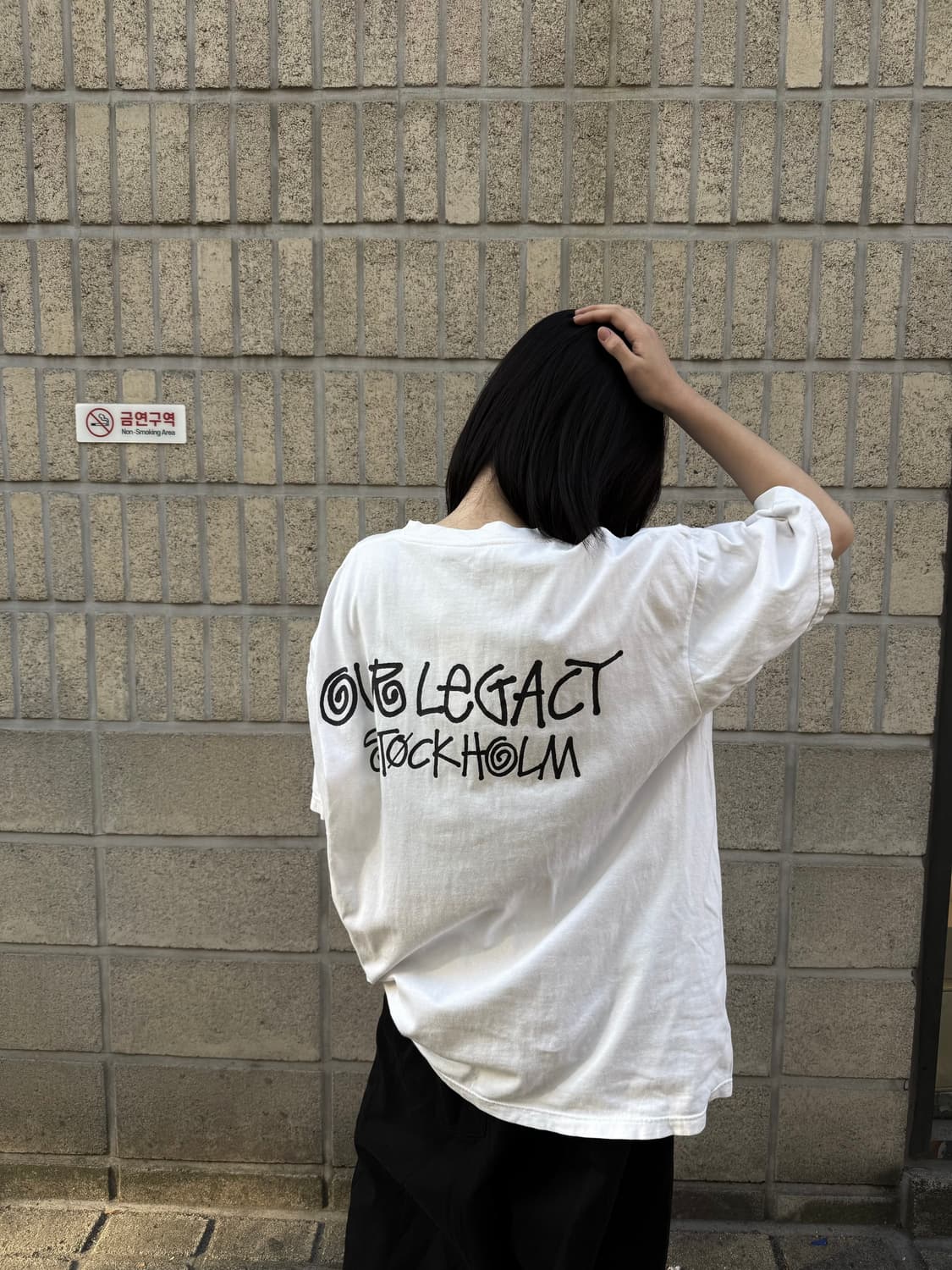 스투시 x 아워레가시 오버핏 티셔츠 상품이미지2