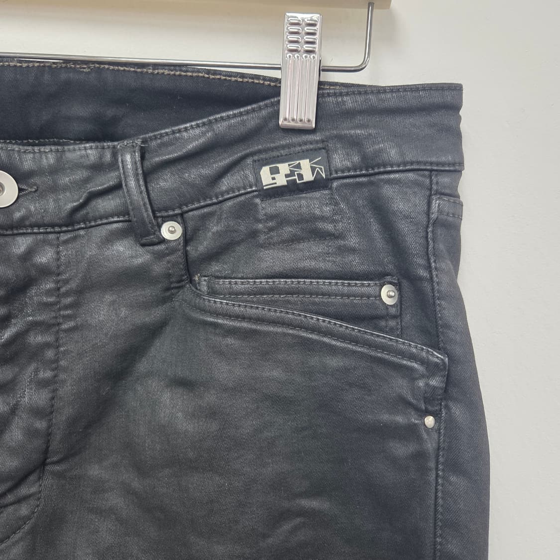 릭오웬스 다크셰도우 블랙왁스 코팅진 상품이미지2