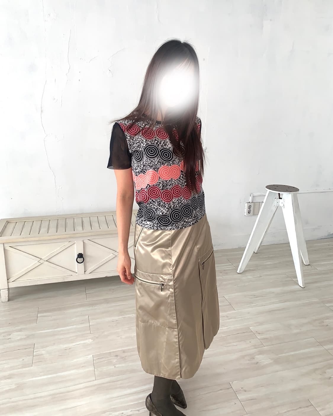HIROKO KOSHINO Abstract Geometric Top  상품이미지5