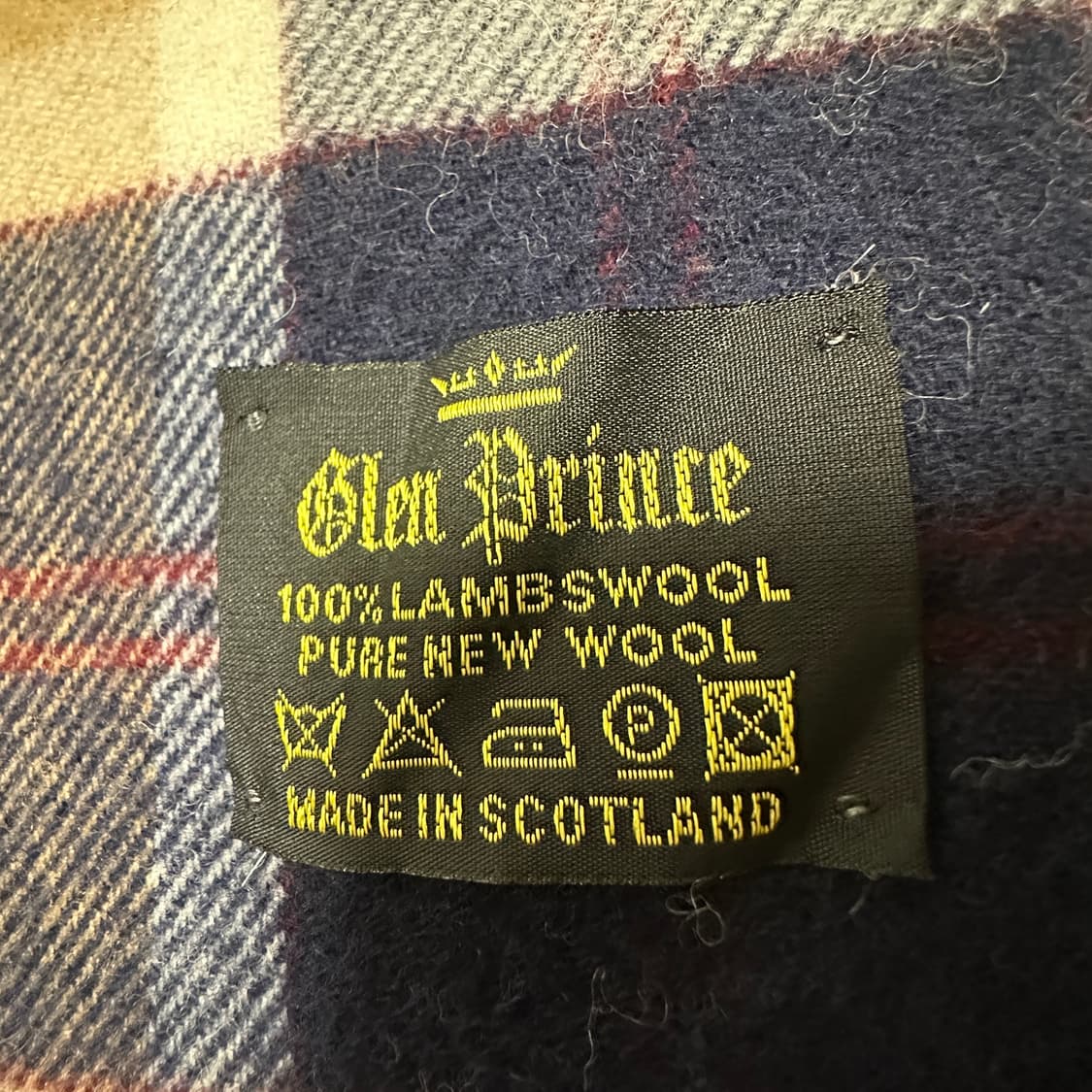 VINTAGE scotland made wool 100% muffler 상품이미지3