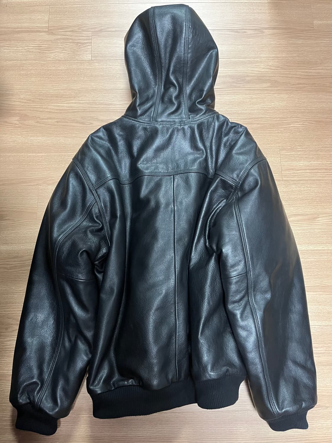 슈프림 디키즈 후드 레더 워크 자켓 블랙 XL 상품이미지6