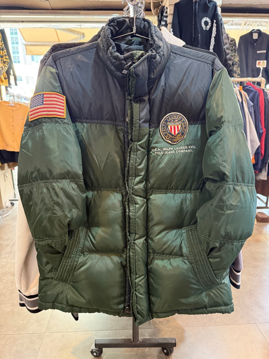 폴로 진스 67 USA 패치 히든버튼 패딩 상품이미지2