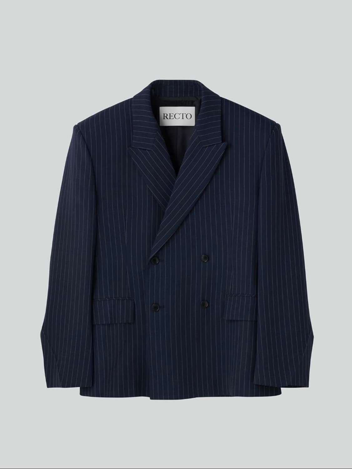 렉토 네이비 핀스트라이프 블레이저 s 상품이미지1