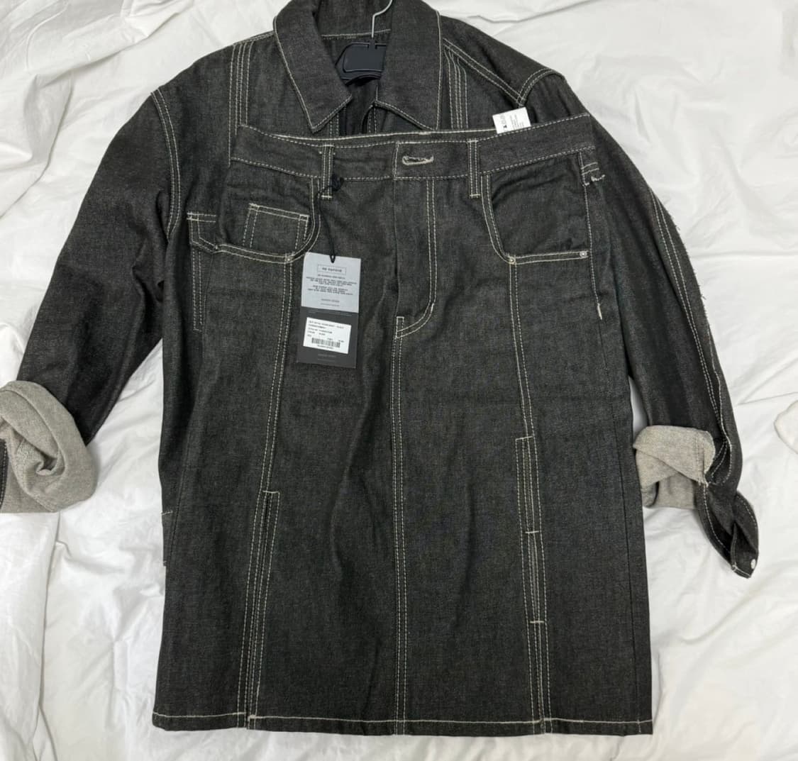 메종미네드 데님자켓 스커트 세트 상품이미지2