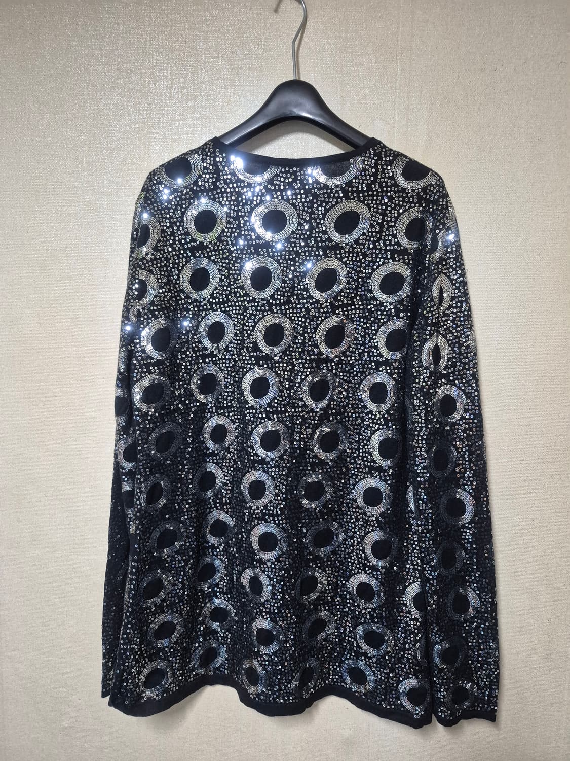 센존 스팽글 실크 가디건 상품이미지4