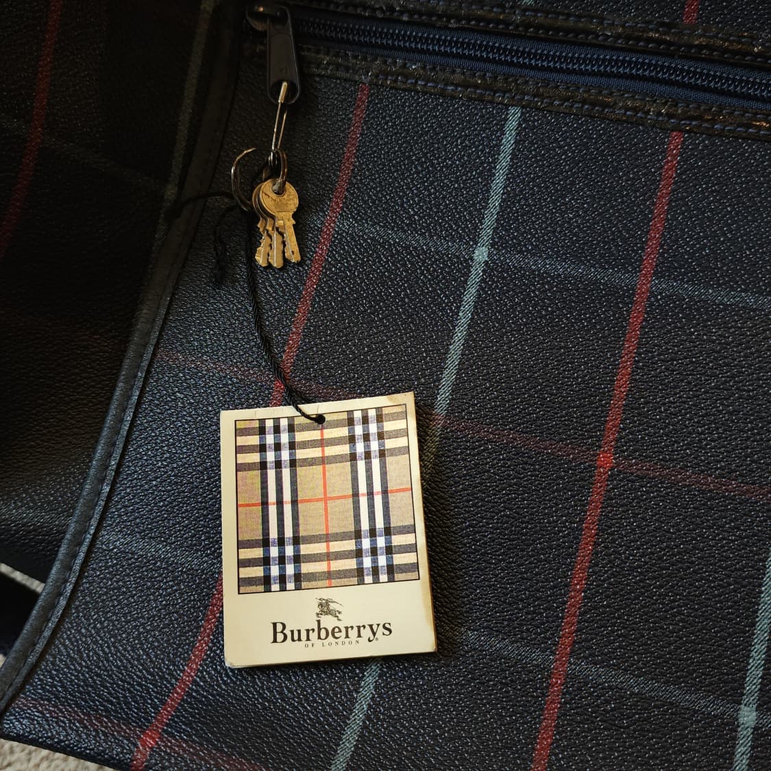 90s 버버리 위크엔드 더플백 잉글랜드 체크 pvc 레더 트레블 백 상품이미지10