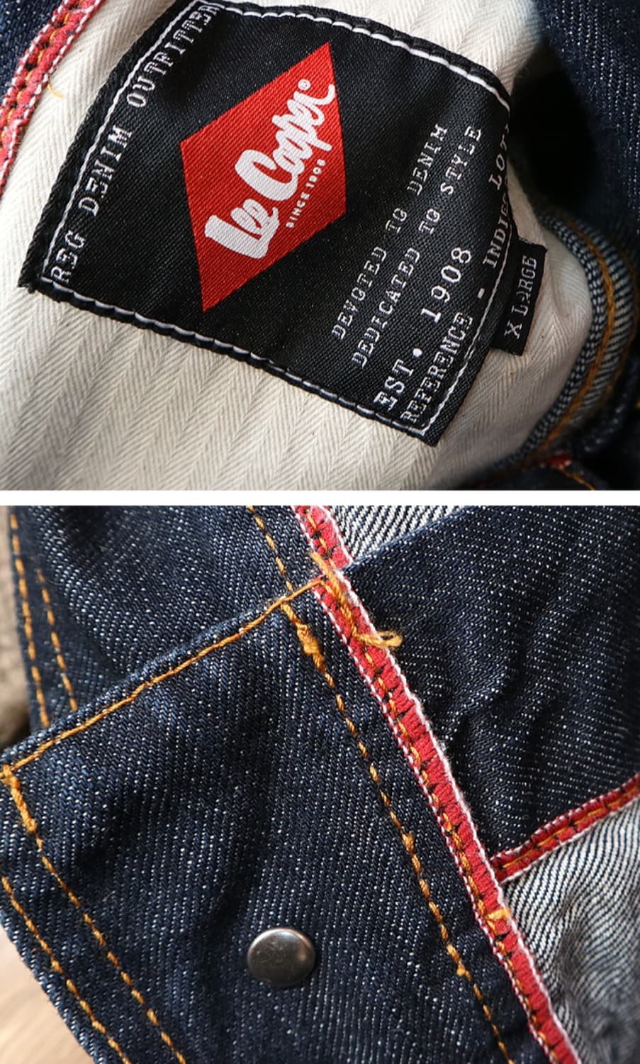 일본판 LEE COOPER 페이크 셀비지 워크 데님자켓

 상품이미지8