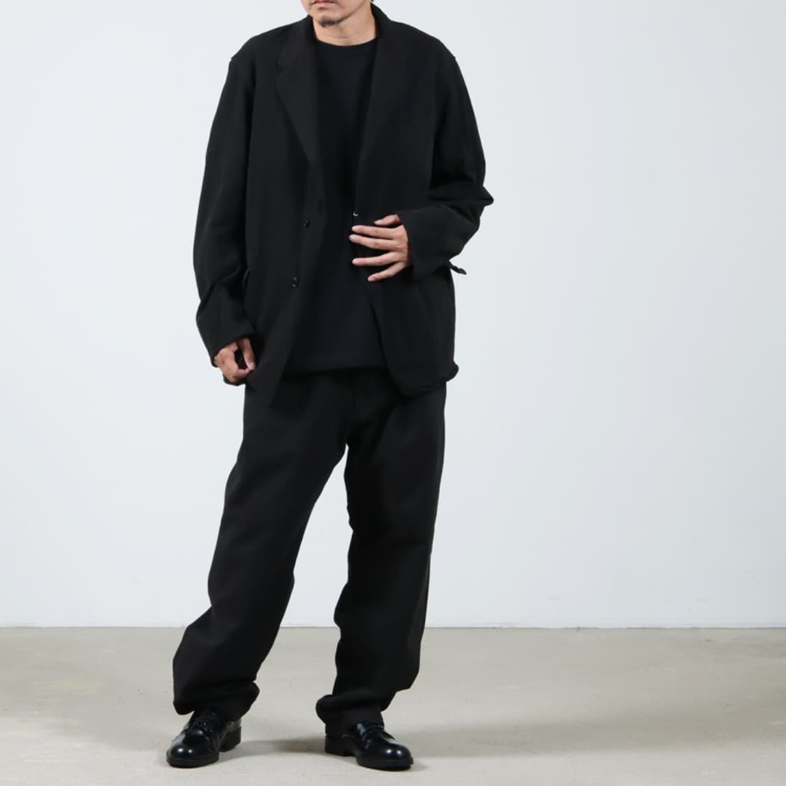 코모리 가먼트다잉 자켓(블랙) 상품이미지1