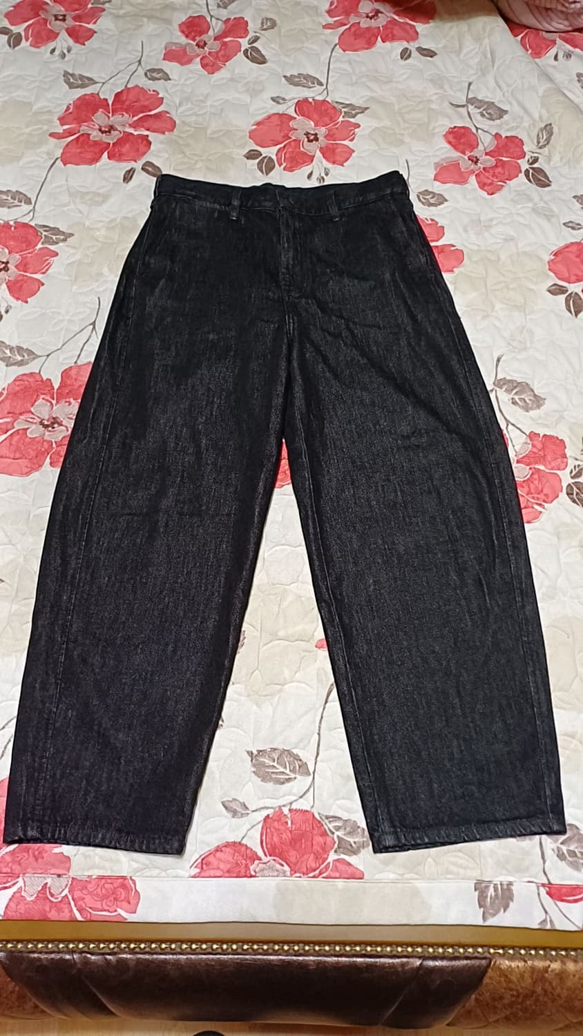 유니클로 와이드블랙진 33인치 기장103 상품이미지1