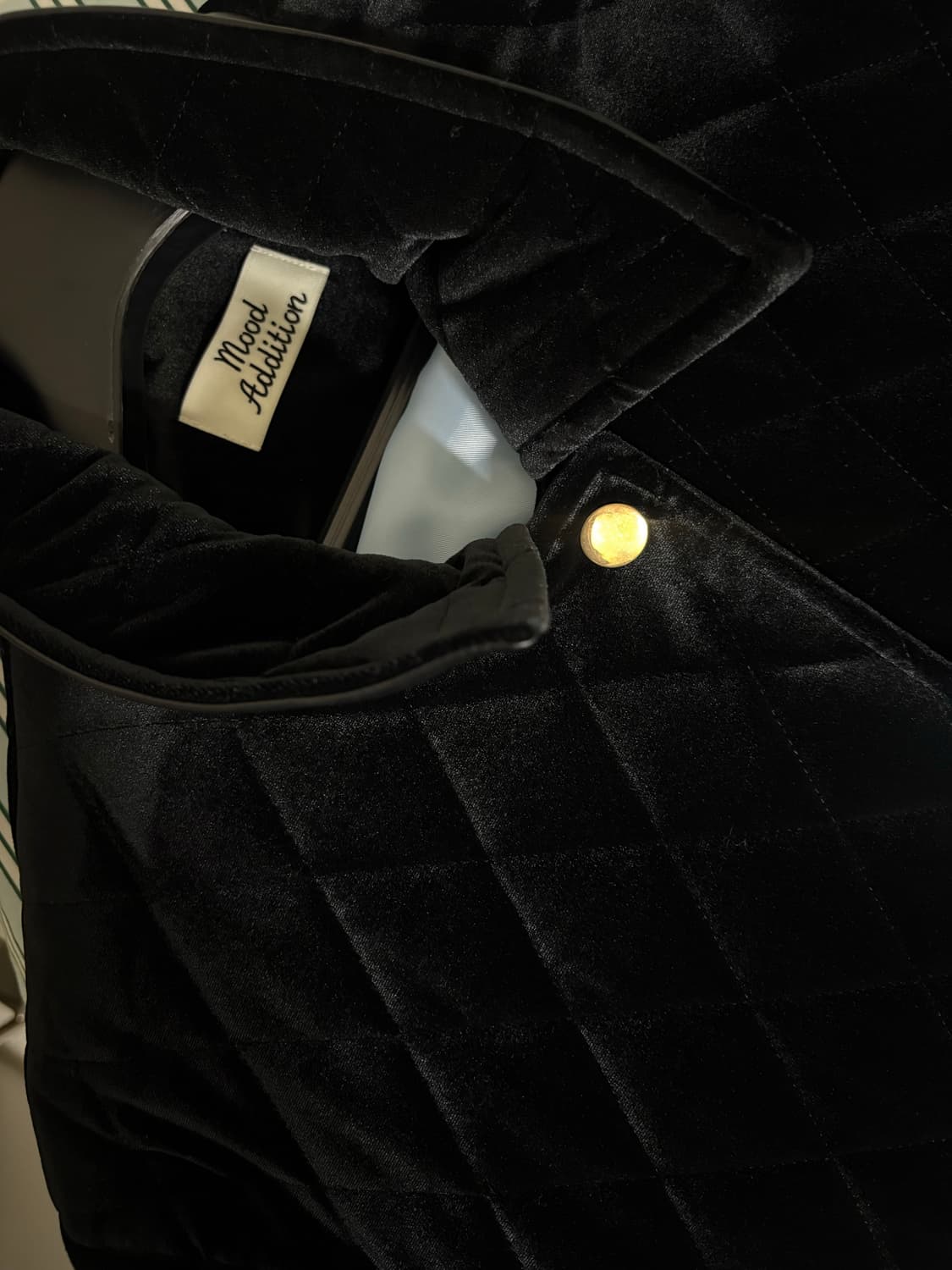 무드에디션 벨벳 퀼팅 코트 상품이미지6