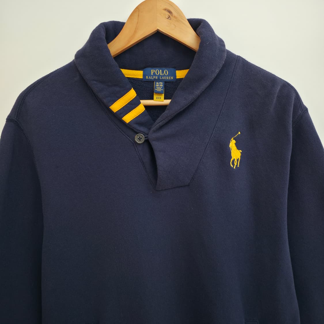 [M] 폴로 랄프로렌 네이비 숄카라 맨투맨 신형 큐알택 상품이미지3