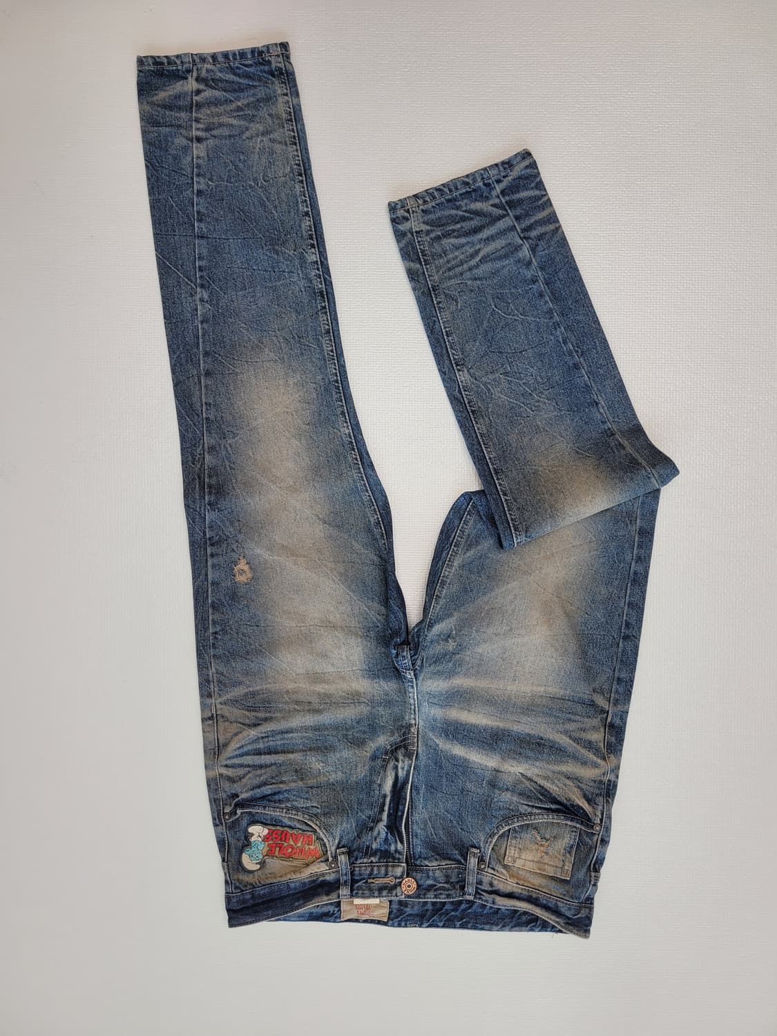 홀하우스 WHOLE HAUSE 남자 빈티지 워싱 청바지 34 스틸블루  상품이미지1
