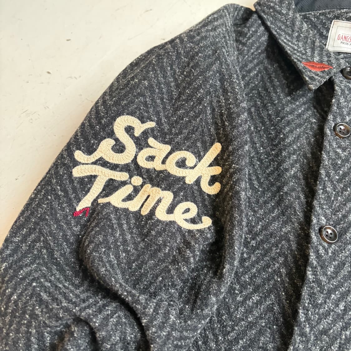 갱스터빌 빈티지 헤링본 셔츠 L 상품이미지7