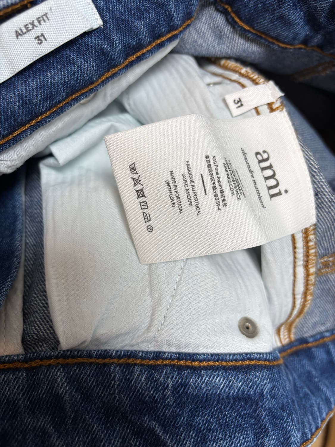 (31)아미 알렉스핏 배기 데님팬츠 상품이미지4