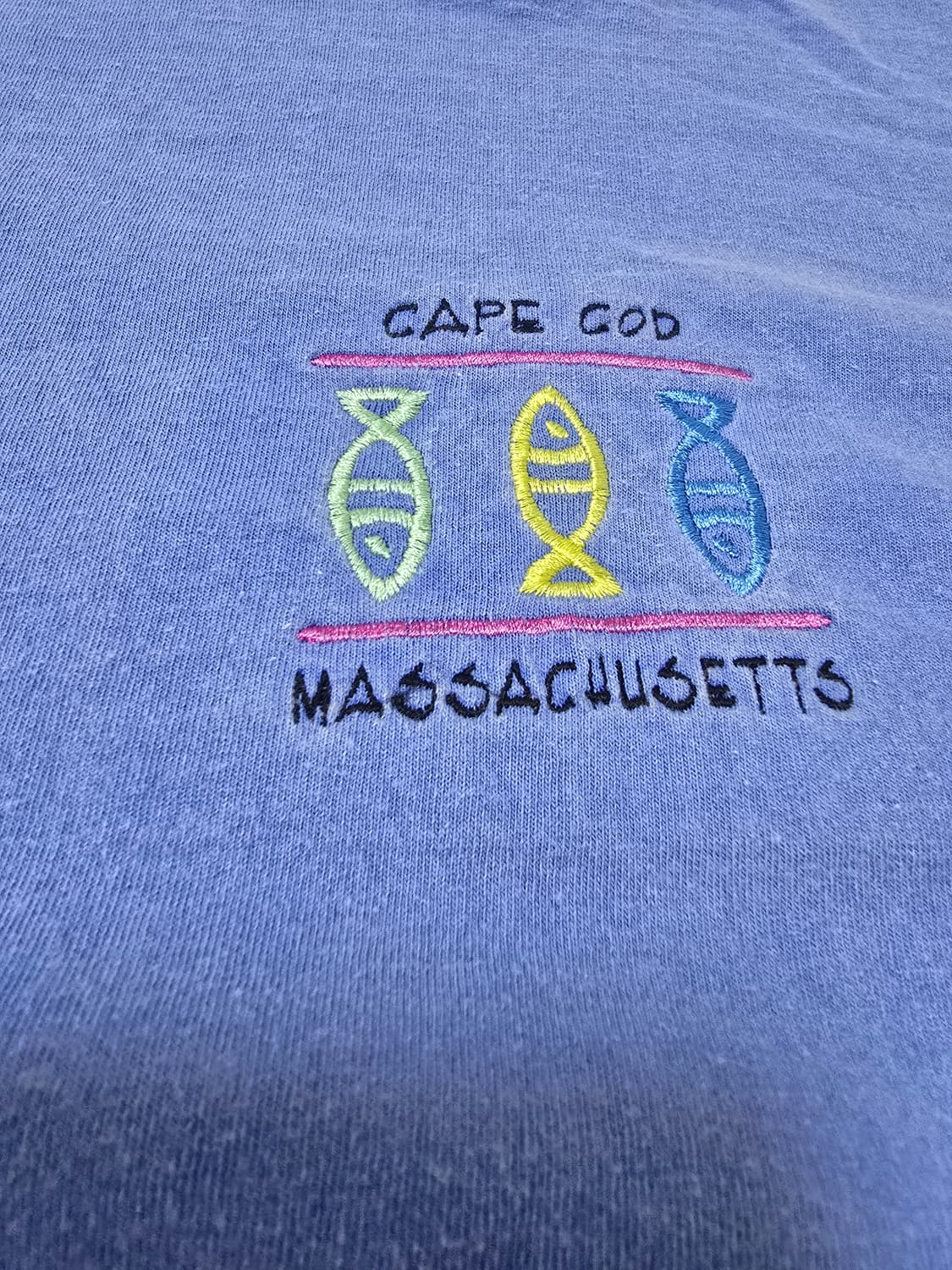 90s 빈티지 Oneita CAPE COD 케이프코드 자수 반팔 티셔츠  상품이미지2