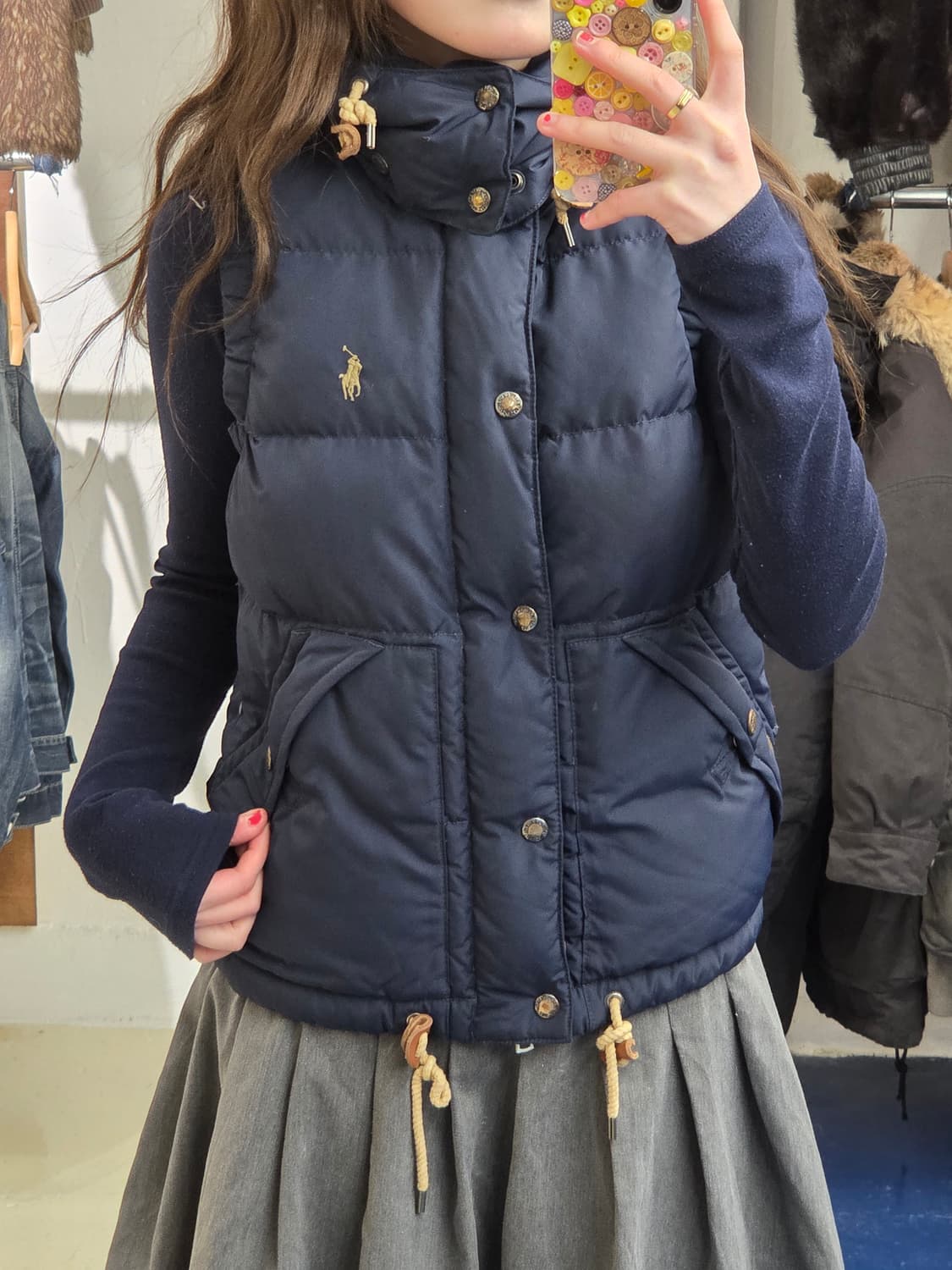 PRL 폴로 랄프로렌 후드 패딩 베스트 상품이미지1