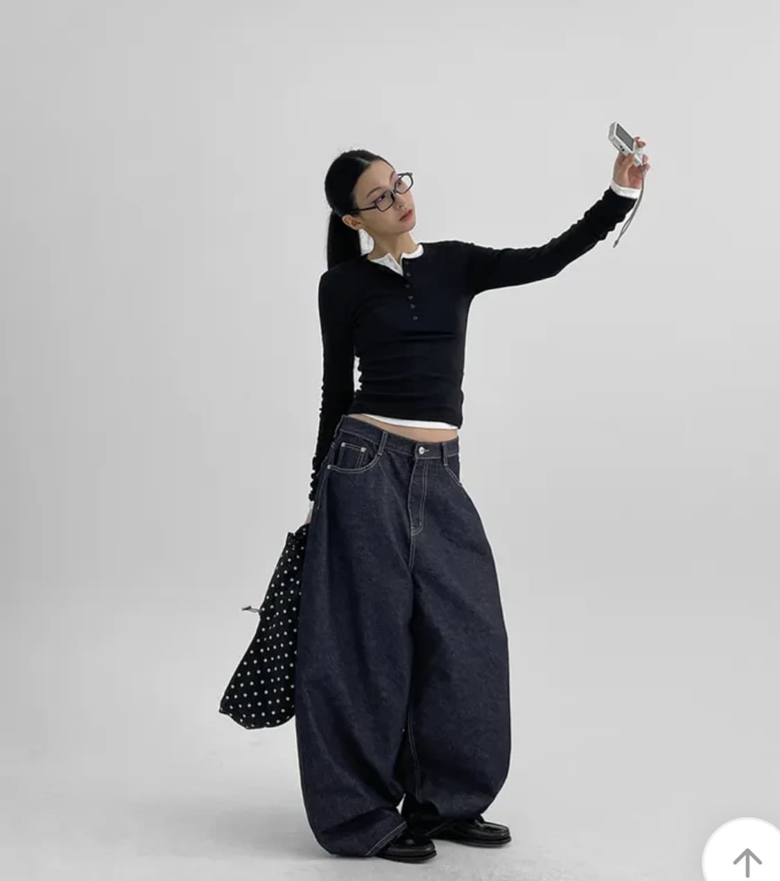 블랙업 코블럼 포켓 생지 와이드 데님팬츠 S 상품이미지1