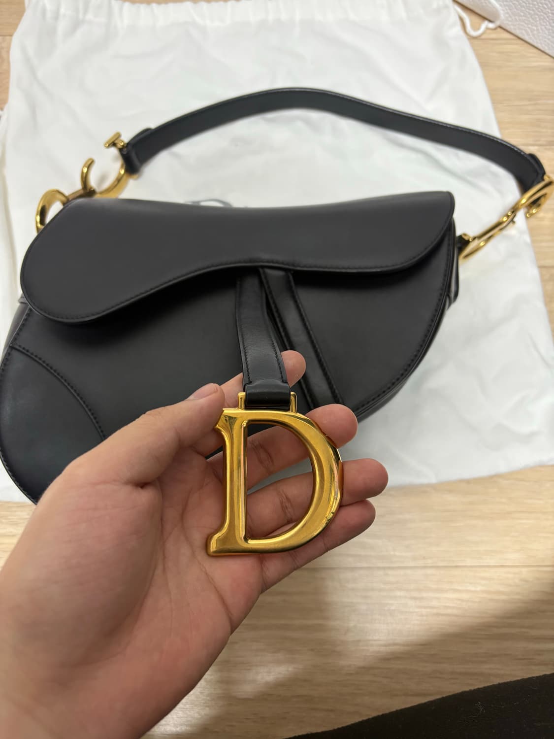 (새상품급, 스트랩포함) 디올 새둘백 미디움, 스트랩 상품이미지8