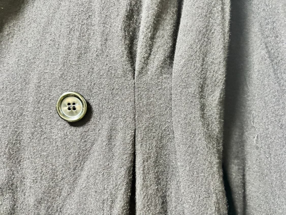 아스페시 블랙 울 롱 코트 상품이미지5