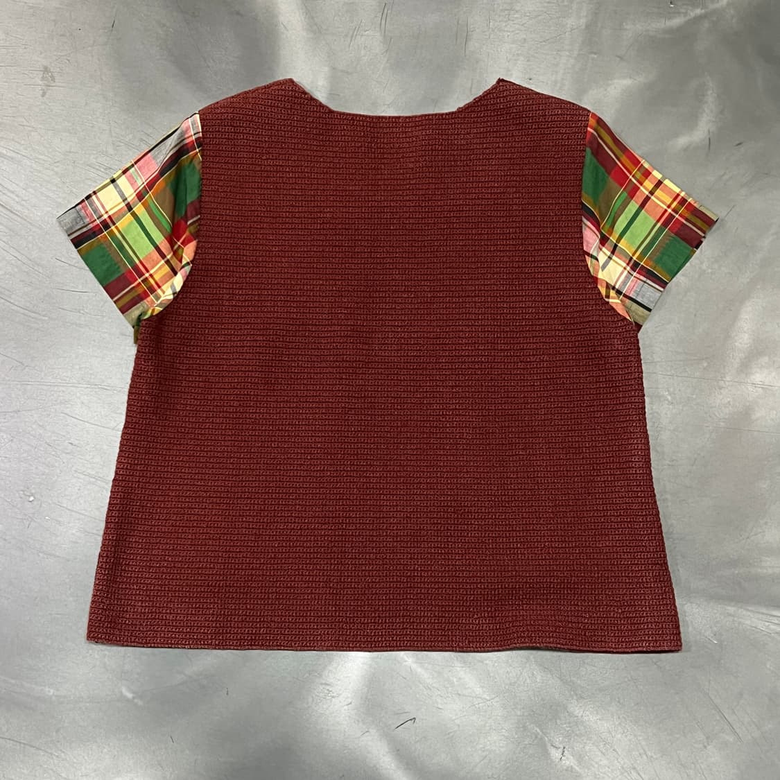  이세이미야케 hai 체크 배색 니트 y16317 상품이미지2