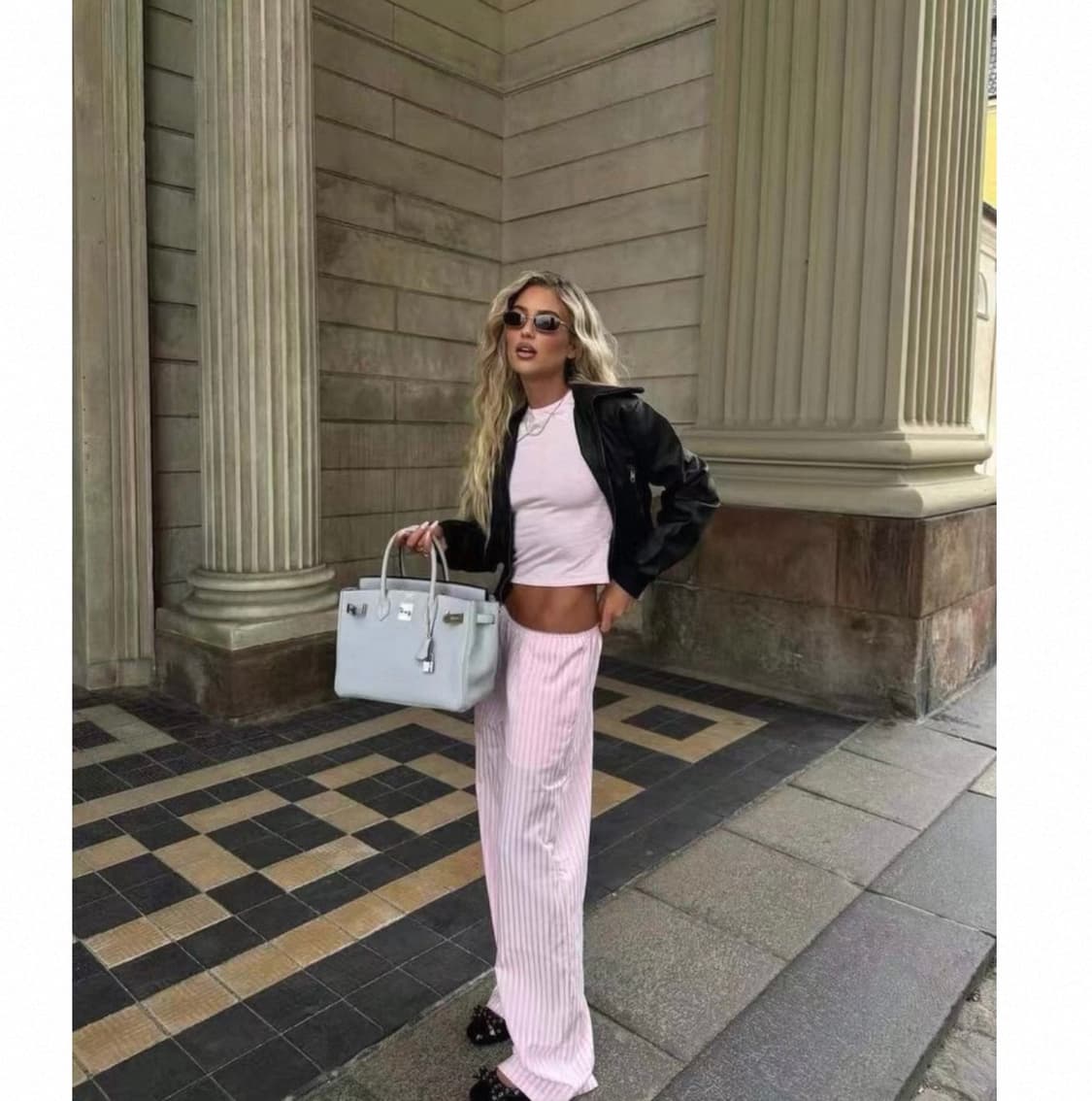 lioness 핑크 스트라이프 팬츠 상품이미지3