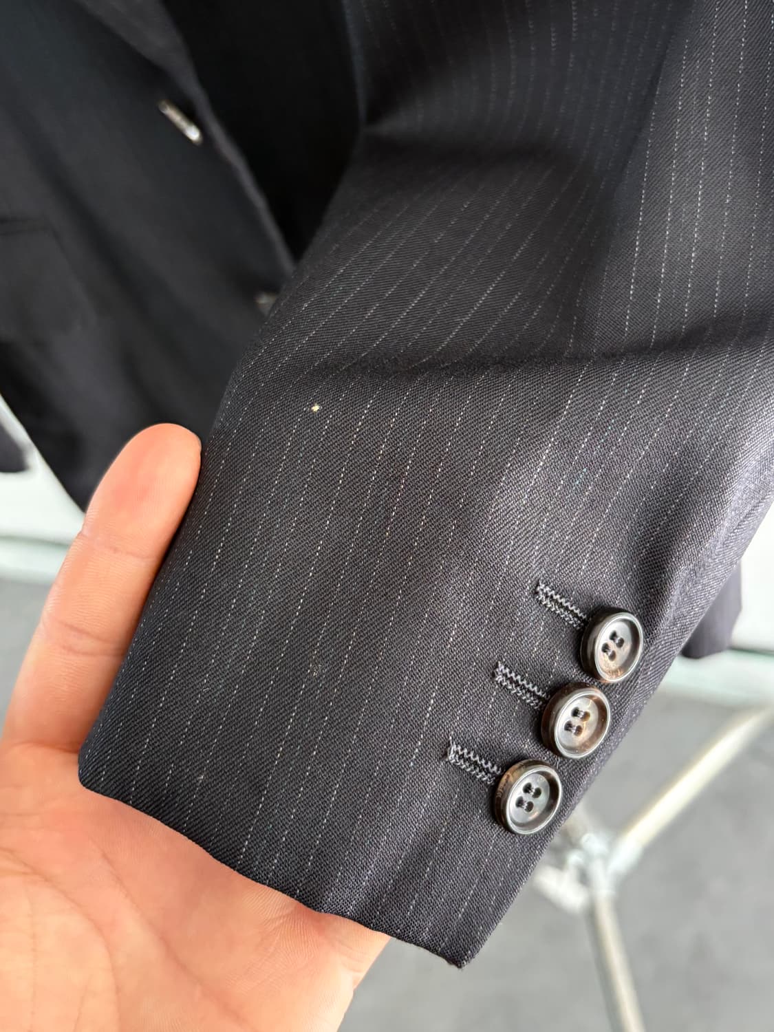 꼼데가르송 옴므 블랙 스트라이프 블레이저 상품이미지4