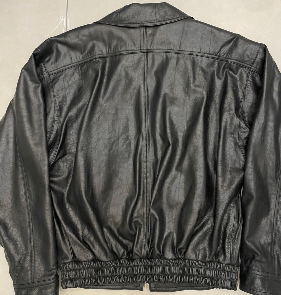 렉토 25SS 빈티지 크랙 하이넥 레더 자켓 가죽 상품이미지4