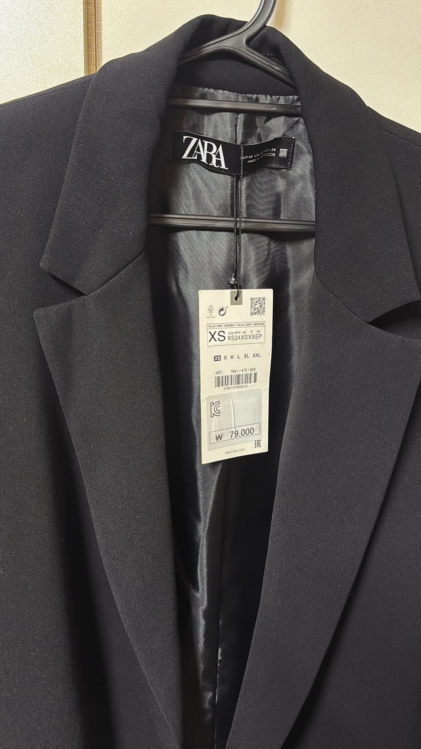 (새 상품) ZARA 자라 블랙 자켓 XS 상품이미지2