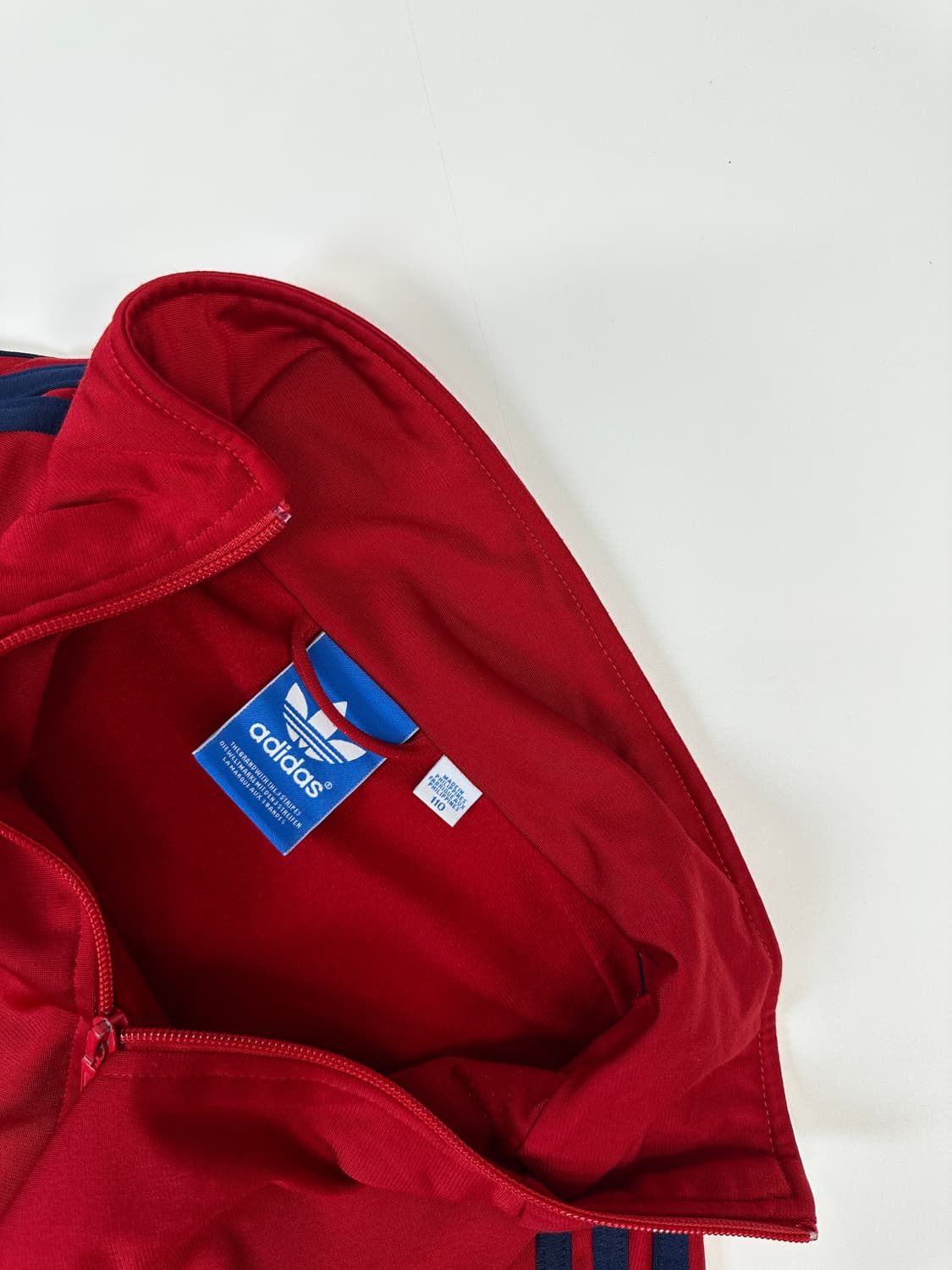 아디다스 110) 오버핏 버건디네이비 마룬 저지트랙탑 상품이미지4